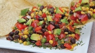 Easy Black Bean Corn Salad  So ADDICTIVE [upl. by Kegan]