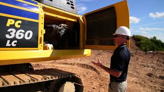 Komatsu PC360LC11 hydraulic excavator  preoperation inspection [upl. by Rea773]