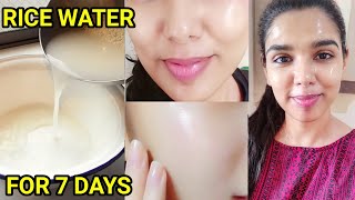 7 days Rice Water Challenge for skin  Get Glossy Glowing Korean like Glass Skin in just 7 days [upl. by Tnilk103]