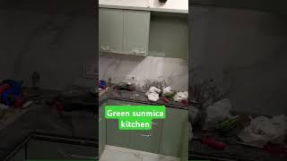 Green sunmica kitchen green sunmicakitchenkitchengreen [upl. by Shuler]