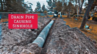 Drain Pipe Repair in Back Yard [upl. by Eceinehs502]