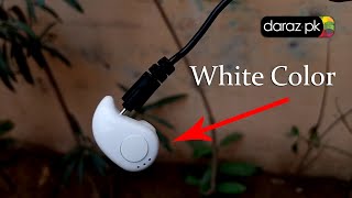 Mini Wireless Bluetooth Headset for all smartphone  Unboxing amp Review  White Color  Darazpk [upl. by Mahan]