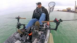 Kayak Fishing Lake Michigan In My Old Town Predator PDL [upl. by Geminian940]