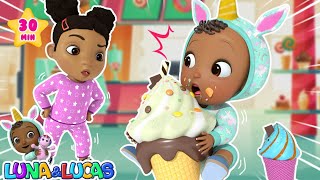 Ice Cream Song 🍨  Nursery Rhymes amp Kids Songs  Luna amp Lucas 🌈 🦄 [upl. by Natloz909]