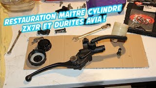 Maître Cylindre frein moto ZX7R et durites aviation neuves [upl. by Publias]