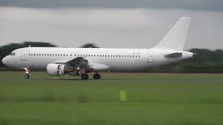 SmartLynx A320 Landing Groningen Airport Eelde [upl. by Booker]