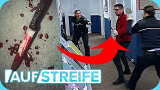 PANIK auf der Wache 🔪🩸 Mann stürmt mit blutigem Messer aufs Revier  12  Auf Streife  SAT1 [upl. by Arraes69]