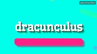 DRACUNCULUS  HOW TO PRONOUNCE IT [upl. by Yenffad]