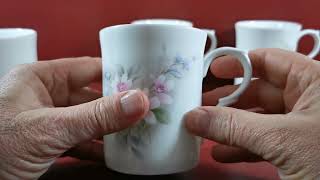 Set of 5 Kingsbury Floral Fine Bone China Mugs [upl. by Eahsat]