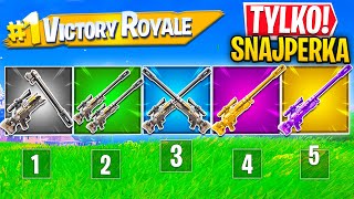 TYLKO NOWA SNAJPERKA CHALLENGE w Fortnite [upl. by Arretal]