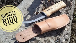 Обзор ножа Roselli R100 Финские ножи классика puukko Hunting knife [upl. by Walcoff]