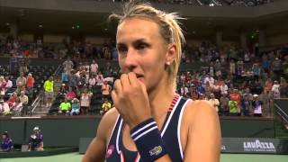 Lesia Tsurenko Interview Indian Wells 2015 YouTube [upl. by Borlow]