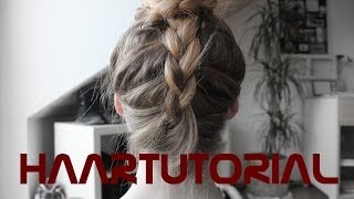 Haartutorial  Flechtfrisur am Hinterkopf [upl. by Elleuqar]