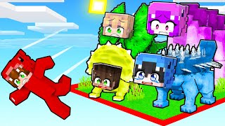 Minecraft pero SOMOS DINOSAURIOS en Un Bloque [upl. by Anirbed]