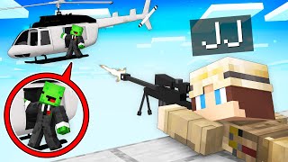 Sniper JJ Hunt Mafia Mikey in Minecraft Maizen [upl. by Ecnedac]