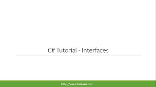 C Tutorial  Interfaces [upl. by Ttenrag]