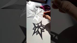 How To Make Paper SnowflakePapaercraft trending snowflakes christmas [upl. by Cozmo]