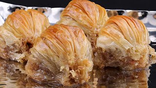 Midye Baklava Turkish Recipe  Bakllava Turke ne 30 minuta [upl. by Leonid]