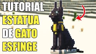 Cómo construir una Estatua de Gato Anubis en Minecraft [upl. by Auqinaj]