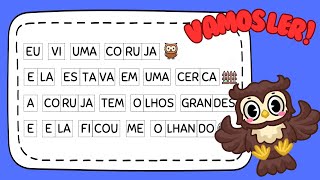 As melhores atividades para aprender a ler  Textos fatiados simples para leitura  Textos curtos [upl. by Janna]