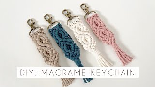 DIY MACRAME KEYCHAIN TUTORIAL  INTERMEDIATE MACRAME  HOW TO MAKE MACRAME [upl. by Latihs]