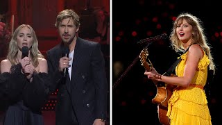 Taylor Swifts Playful Reaction to Ryan Goslings quotAll Too Wellquot SNL Cover [upl. by Nakah]