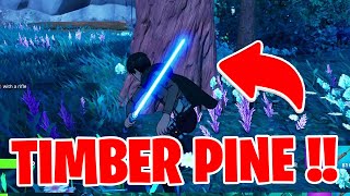 knock down a timber pine with a force ability or lightsaber Fortnite [upl. by Animas225]