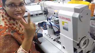 How Sport Shoes are Made  Shoe Making Machines  Shoe Upper Stitching Machine [upl. by Adnat]