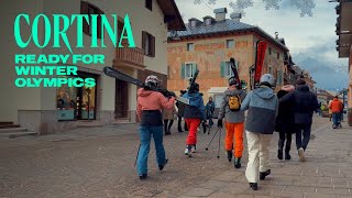 Luxury Ski Resort Cortina d’Ampezzo Dolomites Italy  4K 60FPS Walking Tour [upl. by Erdied]