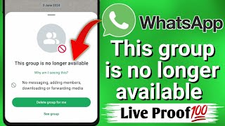 This Group is no Longer Available Problem Solved  WhatsApp Group Ko Unban Kaise Kare  Umair Khan [upl. by Enialed138]