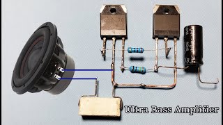 Simple Ultra Power Heavy Bass Amplifier Using B817 amp D1047 Transistor No IC  Powerful Amplifier [upl. by Horter]