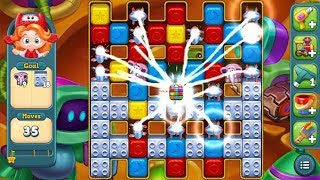 Toy blast level 585 obstacles 12 pink pigs and 33 metal silver lego blocks New levels added [upl. by Arag171]