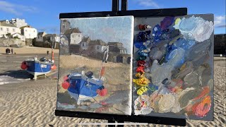 St Ives Plein Air Oil Painting Demo [upl. by Ydor469]