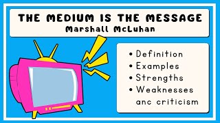 The Medium is the Message  Meaning Marshall McLuhan [upl. by Etnomed]