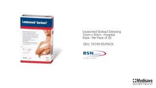 Leukomed Sorbact Dressing 10cm x 30cm Hospital Pack Per Pack of 20 76199 05 PACK [upl. by Notned]