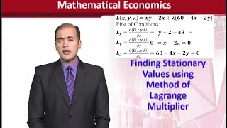 Finding Stationary Values using Method of Lagrange Multiplier [upl. by Glennon]