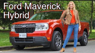 2022 Ford Maverick Hybrid Review  Crazy good fuel economy [upl. by Ailices781]