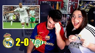 REACCIONES del REAL MADRID 20 BETIS  LALIGA 2425 [upl. by Brannon]