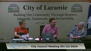 September 10th 2024 Laramie Wyoming  City Government Live Stream [upl. by Ativak831]