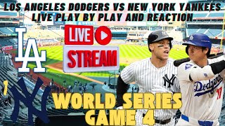 LIVE  WORLD SERIES GAME 4  New York Yankees vs Los Angeles Dodgers Play By Play amp Reaction mlb [upl. by Josefa]