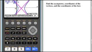 Graphing A Hyperbola with the Casio fxCG50 Graphing Calculator [upl. by Neelhtakyram]