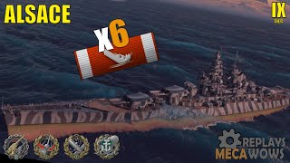 Alsace 6 Kills amp 184k Damage  World of Warships Gameplay [upl. by Einwahr]