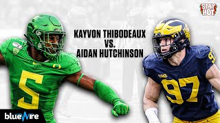 Kayvon Thibodeaux vs Aidan Hutchinson I Theo All22 Breakdown [upl. by Notsreik]