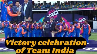 Team India Victory Celebration after winning T20 World Cup Final against South Africa [upl. by Ecal]