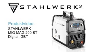 STAHLWERK Schweißgerät MIG MAG 200 ST Digital IGBT SchutzgasSchweißgerät  Inverter mit 200 A [upl. by Nitnilc]