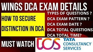 HOW TO SECURE DISTINCTION IN DCA TSLP WINGS 1 EXAM PATTERN SYLLABUS DCA DATE QUESTIONS TCS [upl. by Schulman37]