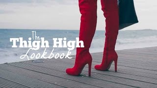 HOW TO WEAR  Thigh high boots  5 looks  LOOKBOOK 1  kallisteha [upl. by Annaira857]