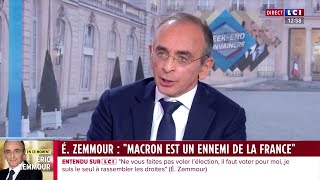 Zemmour  quotMacron est un ennemi de la Francequot [upl. by Josselyn]