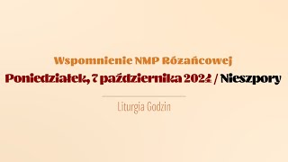 Nieszpory  7 października 2024  NMP Bolesnej [upl. by Perle361]