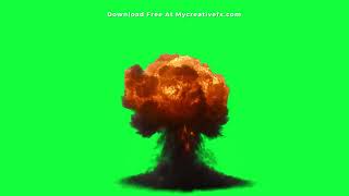 Nuclear Fire Explosion Green Screen [upl. by Alletsyrc]